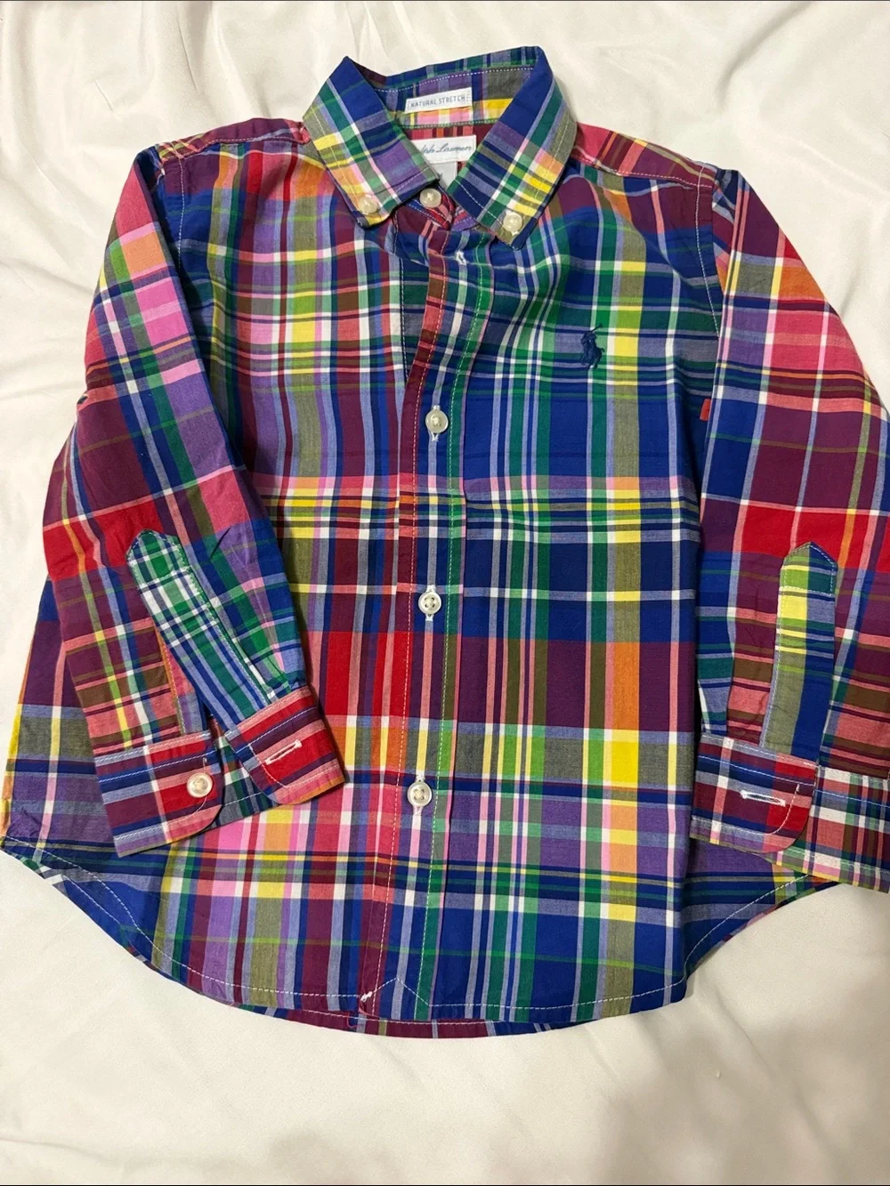 Ralph Lauren Kids Bright Multicolor Plaid Button-Down Shirt